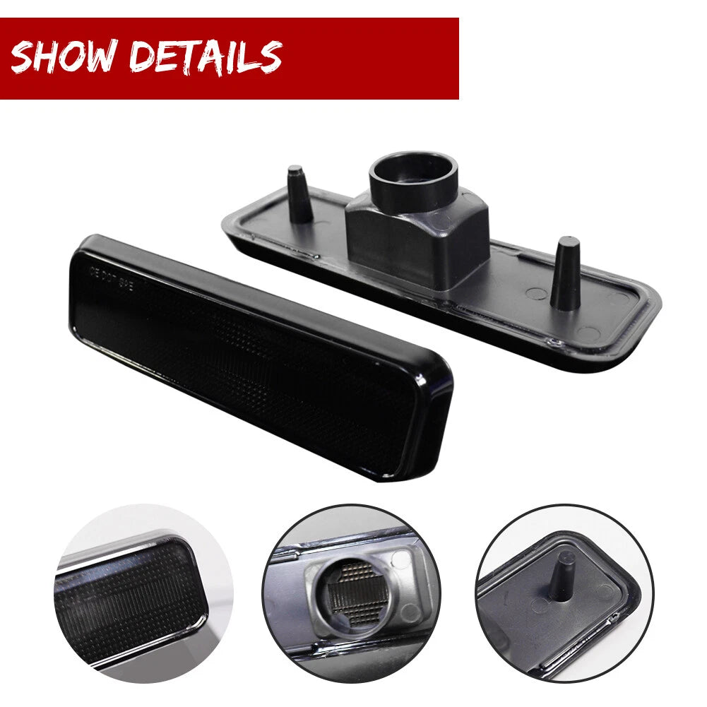 Smoked Lens Front Side Marker Lights for Dodge Ram Truck (1972–1993)