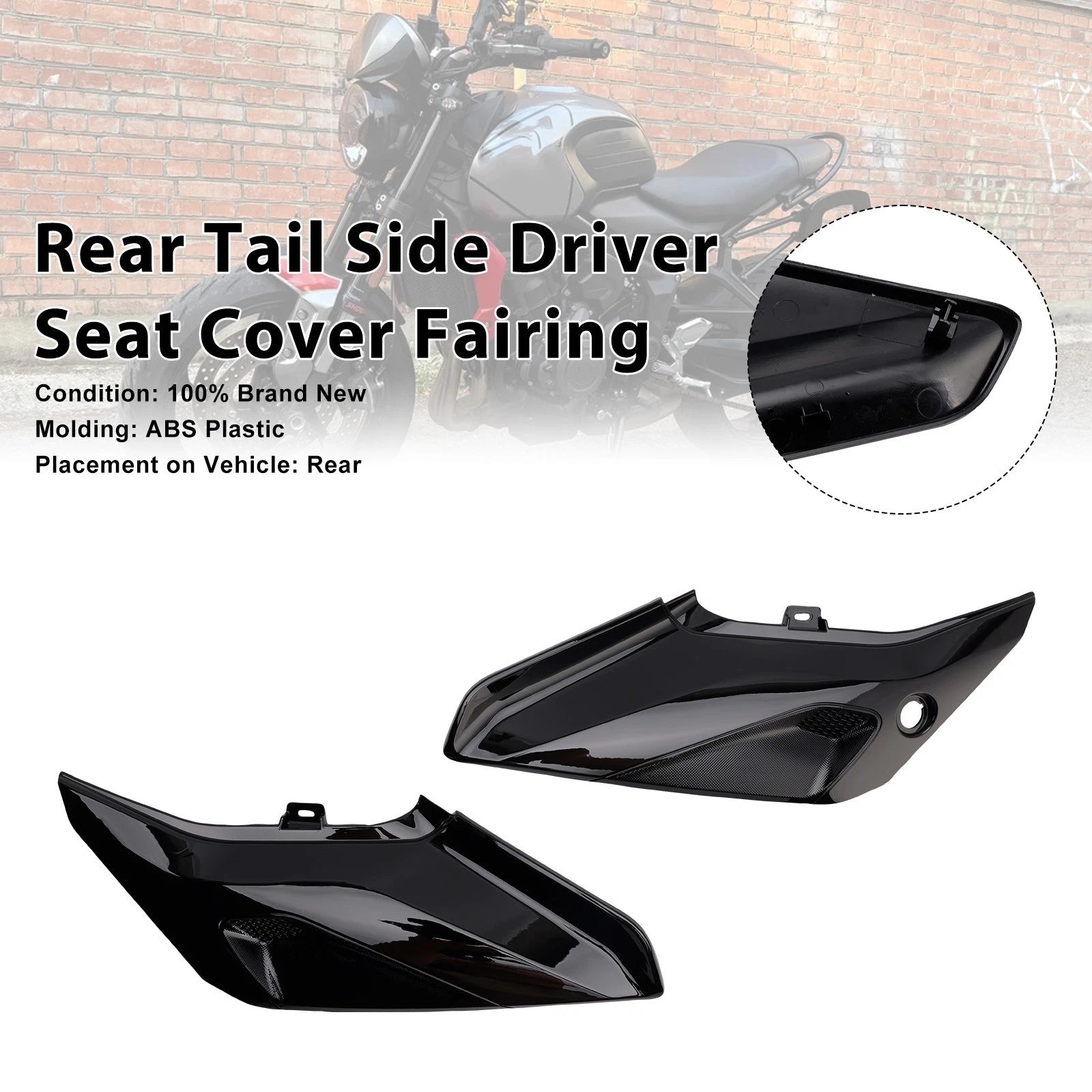 Side Seat Panel Fairing Cowl for Trident 660 (2022–2026) Black