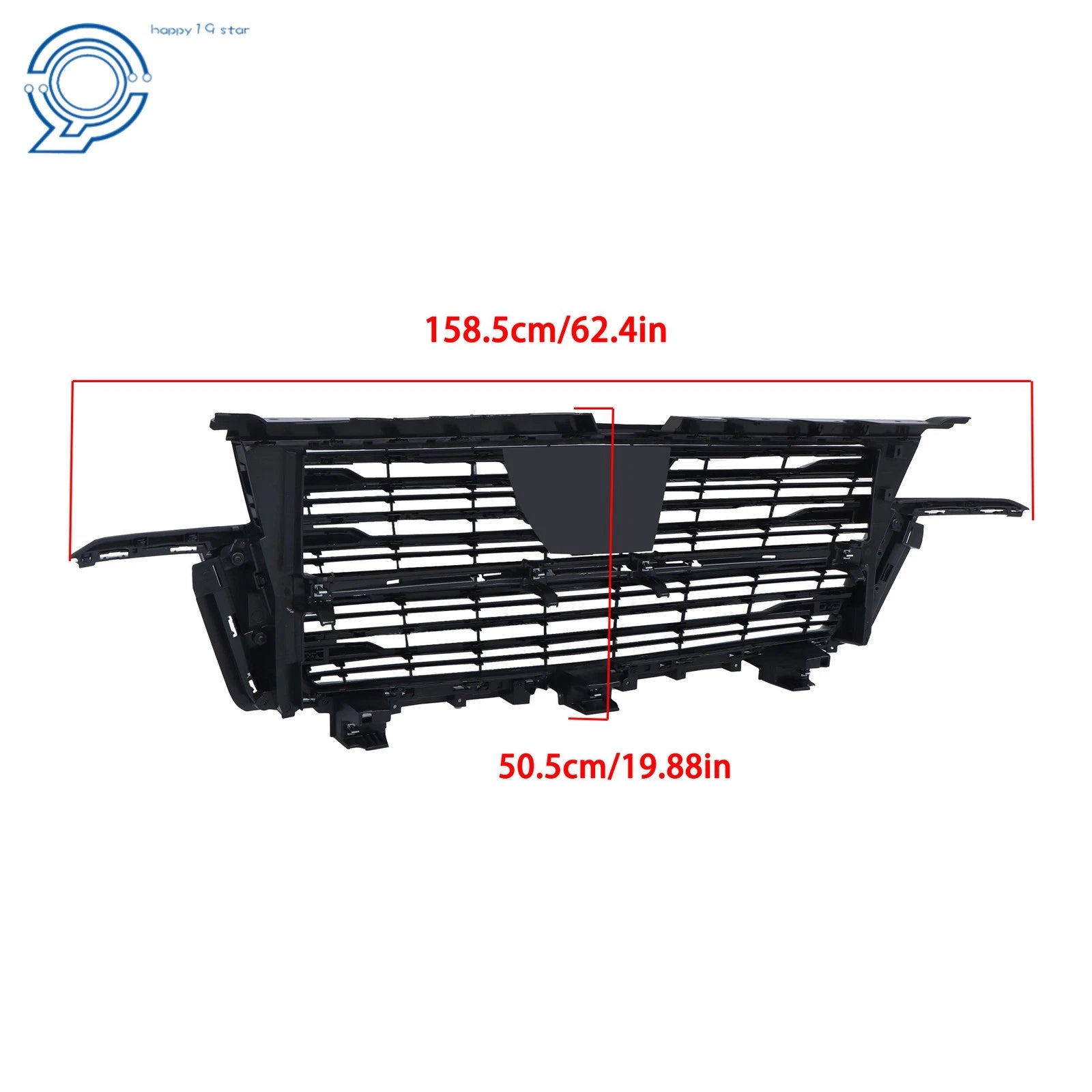 Front Bumper Upper Grille Gloss Black for Cadillac Escalade (2021–2023) 84830320