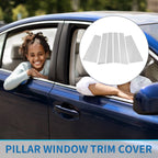 Set of 6 Door Pillar Window Trim for Toyota Highlander (2015–2021) Chrome
