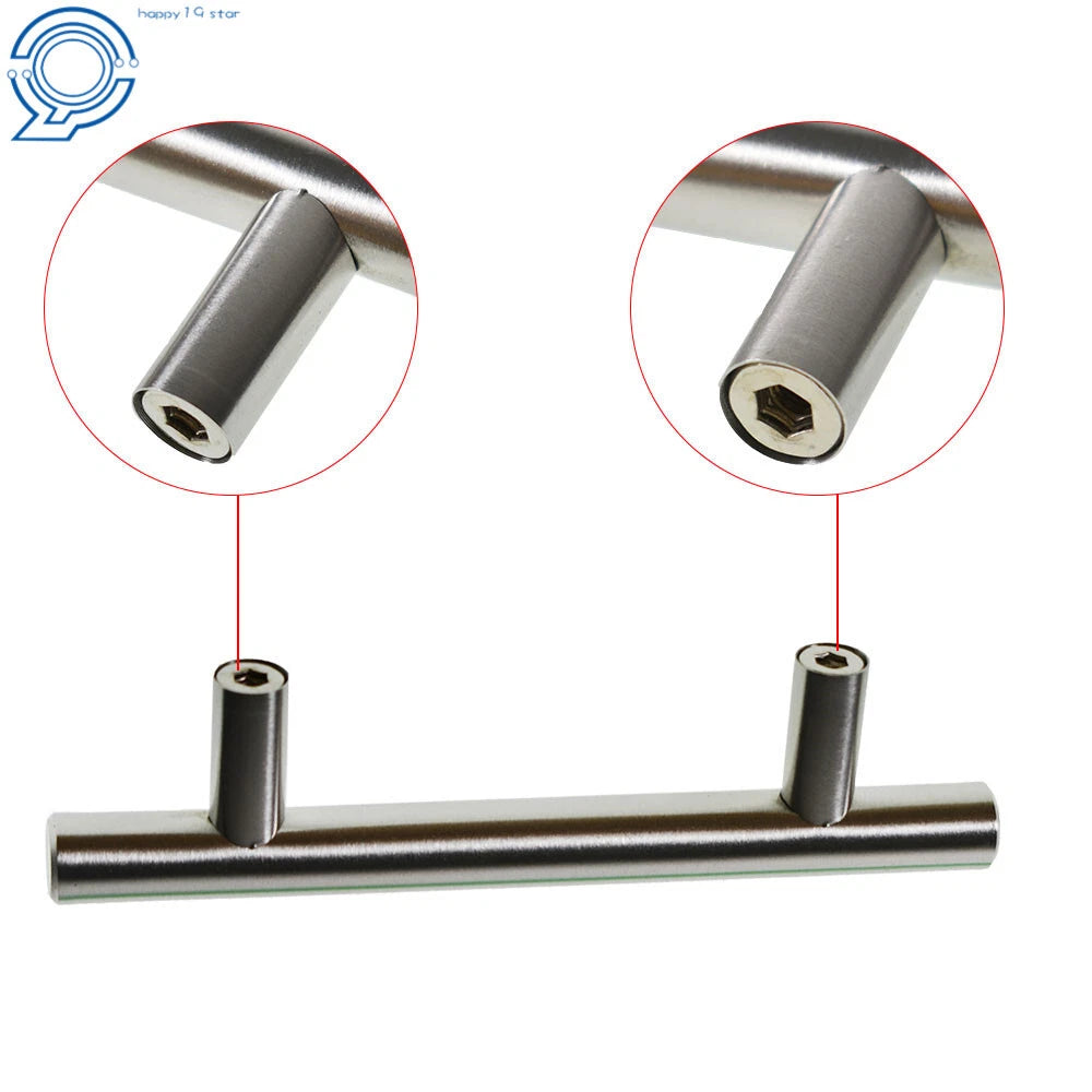 30Pack T Bar Handles for Kitchen Cabinets (Brushed Nickel)