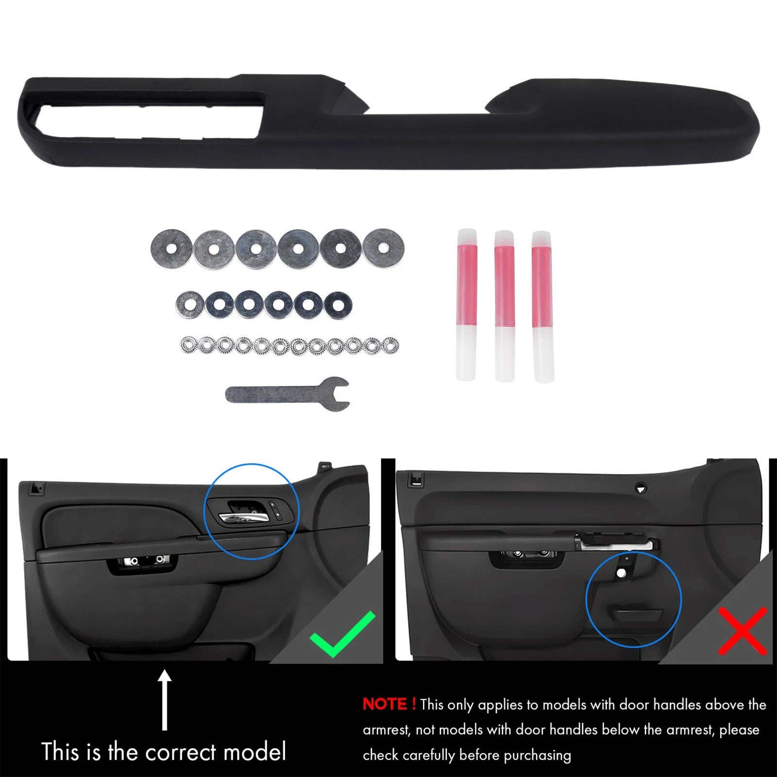 Passenger Right Door Panel Handle Armrest for Silverado