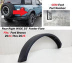 OEM Rear Right Wide 35" Fender Flare Molding for Ford Bronco (2021–2025) M2DB291C20D