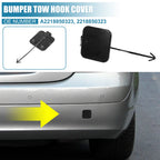 Rear Bumper Tow Hook Cover A2218850323 for Mercedes-Benz W221 (2007–2009) Gloss Black