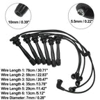6pcs Spark Plug Ignition Wire for Hyundai Sonata GLS (1999–2001) Black
