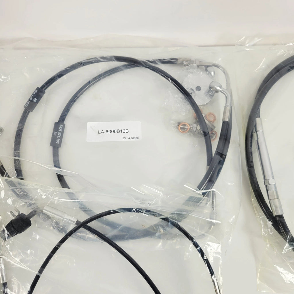 Ape Handlebar Cable Wiring Kit for Harley FLHR FLTR (1996–2006) Black