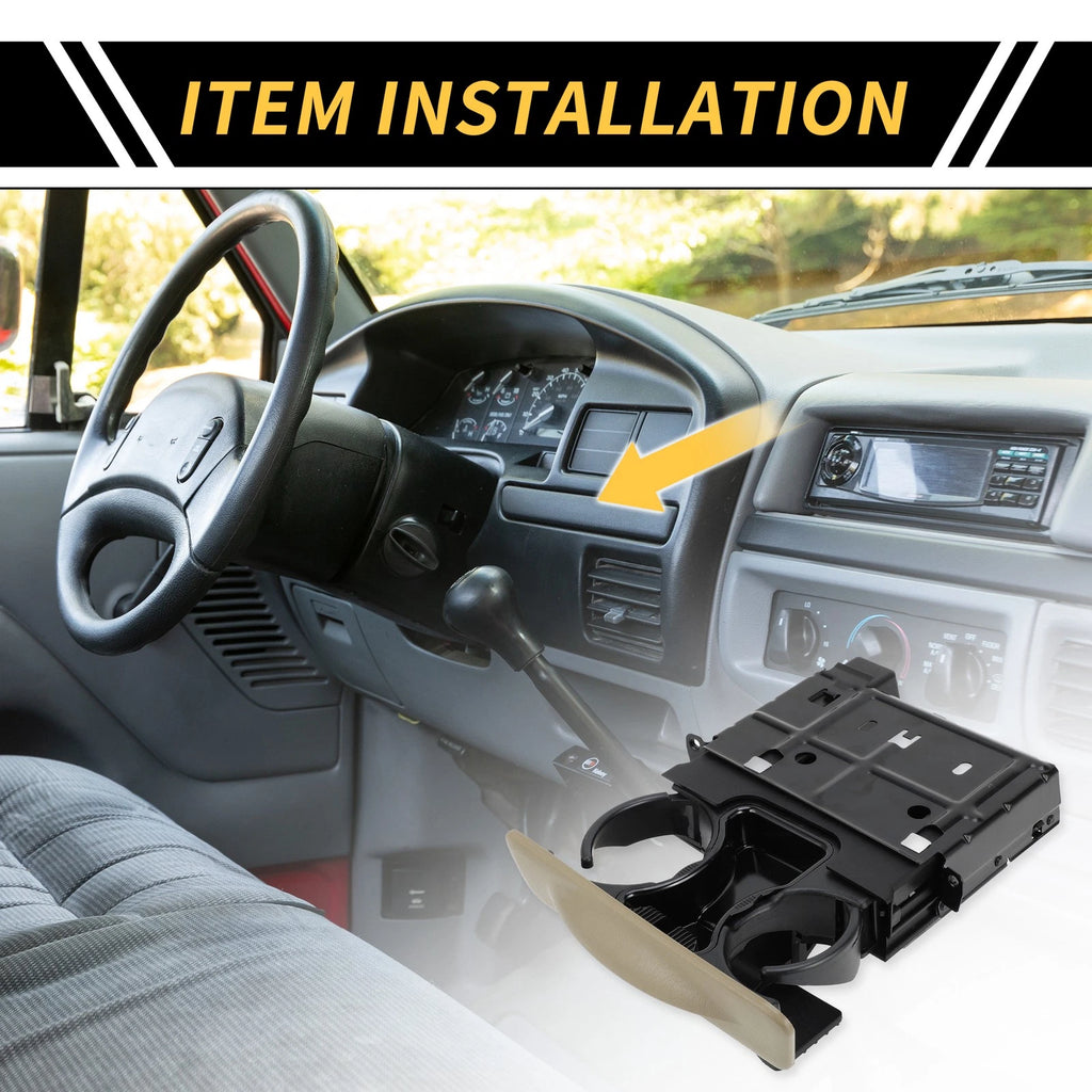 Cup Holder for Ford F-450 F-350 F-250 F-550 (1999–2004) Coin Holder Brown