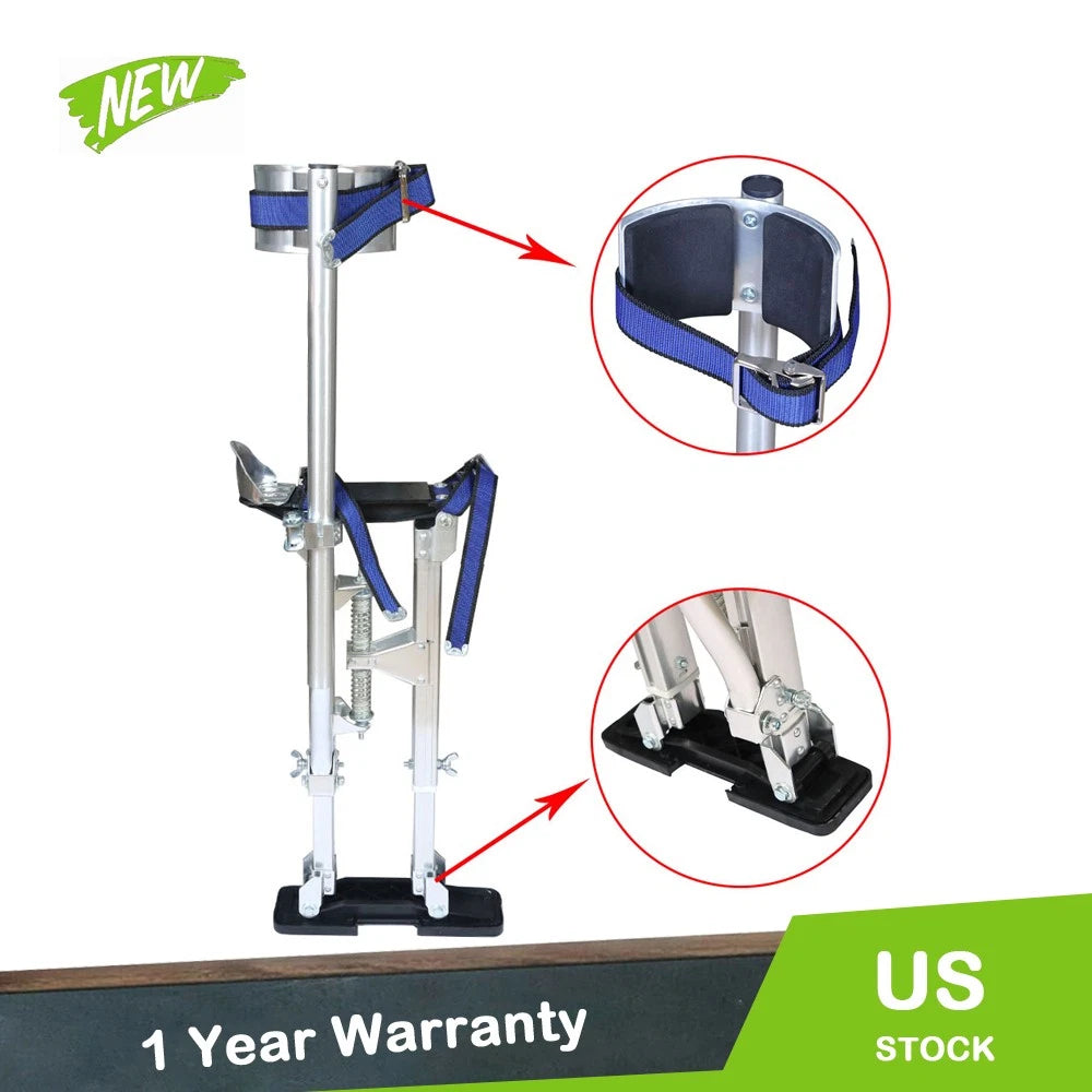 Set of 2 Aluminum Drywall Painting Stilts for Painters (24" - 40")