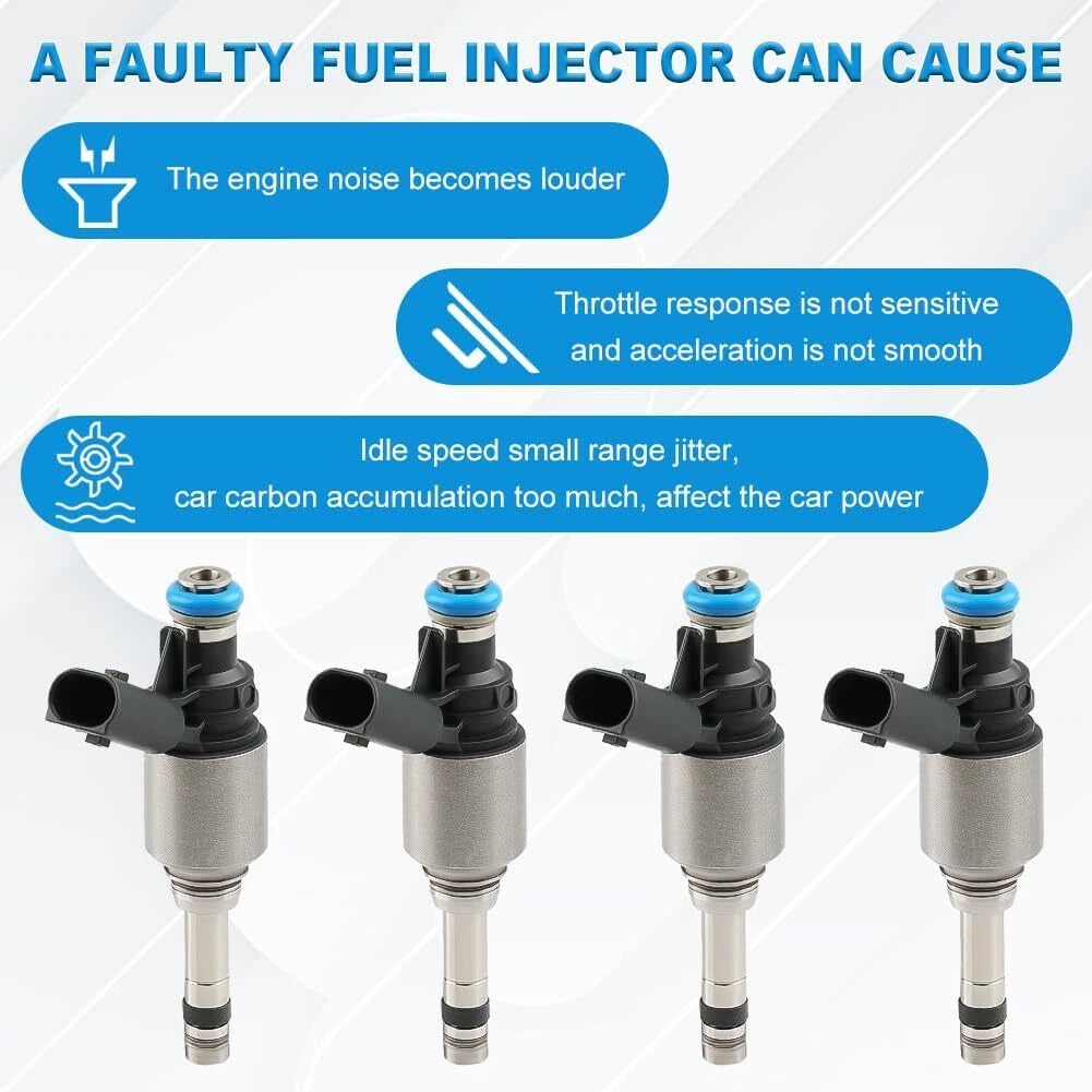 4X Fuel Injector 353102GGA0 for Hyundai Sonata (2015–2017) Kia Sorento (2016–2018) 2.4L