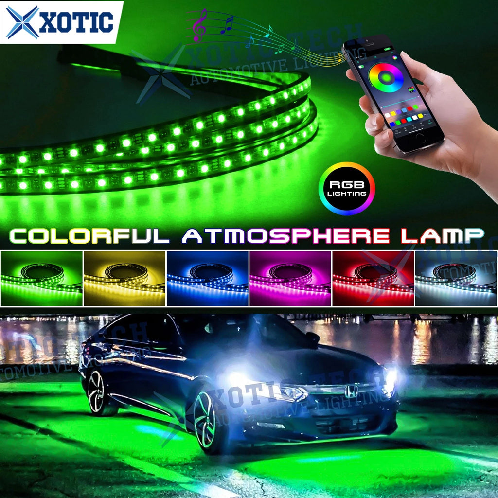App-Controlled RGB LED Underbody Glow Light Kit for Honda (4-Pack)