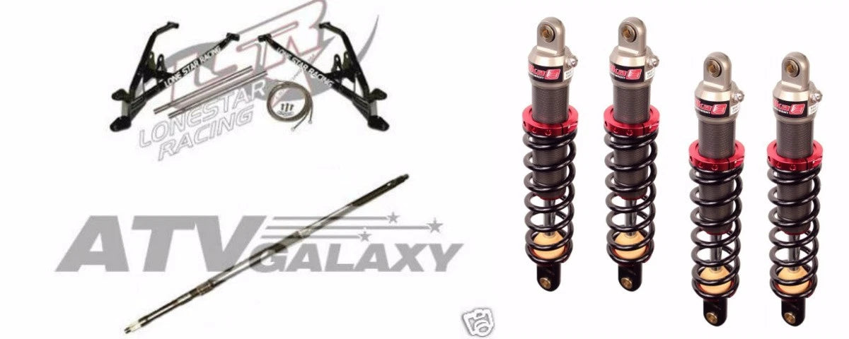 Lonestar +3 Long Travel A-Arms & Elka Stage 1 Shocks for RZR 170 (2010–2023)