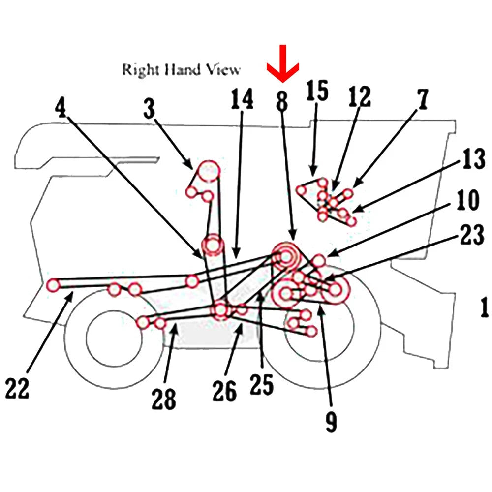 Cylinder Intermediate Shaft Belt for 3300 4400 (Fits COB40-0805 H75816 H75816-A)