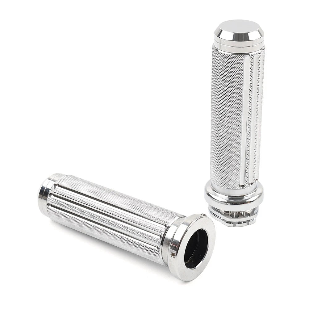 Chrome Handlebar Hand Grips for Harley Heritage Softail Dyna (1991–2023)