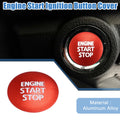Engine Start Stop Ignition Button Cover Sticker for Toyota Tacoma (2016–2021) Red