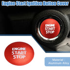 Engine Start Stop Ignition Button Cover Sticker for Toyota Tacoma (2016–2021) Red