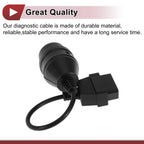 OBD1 to OBD2 12V Car Diagnostic Connector Adapter Cable (38 Pin to 16 Pin)