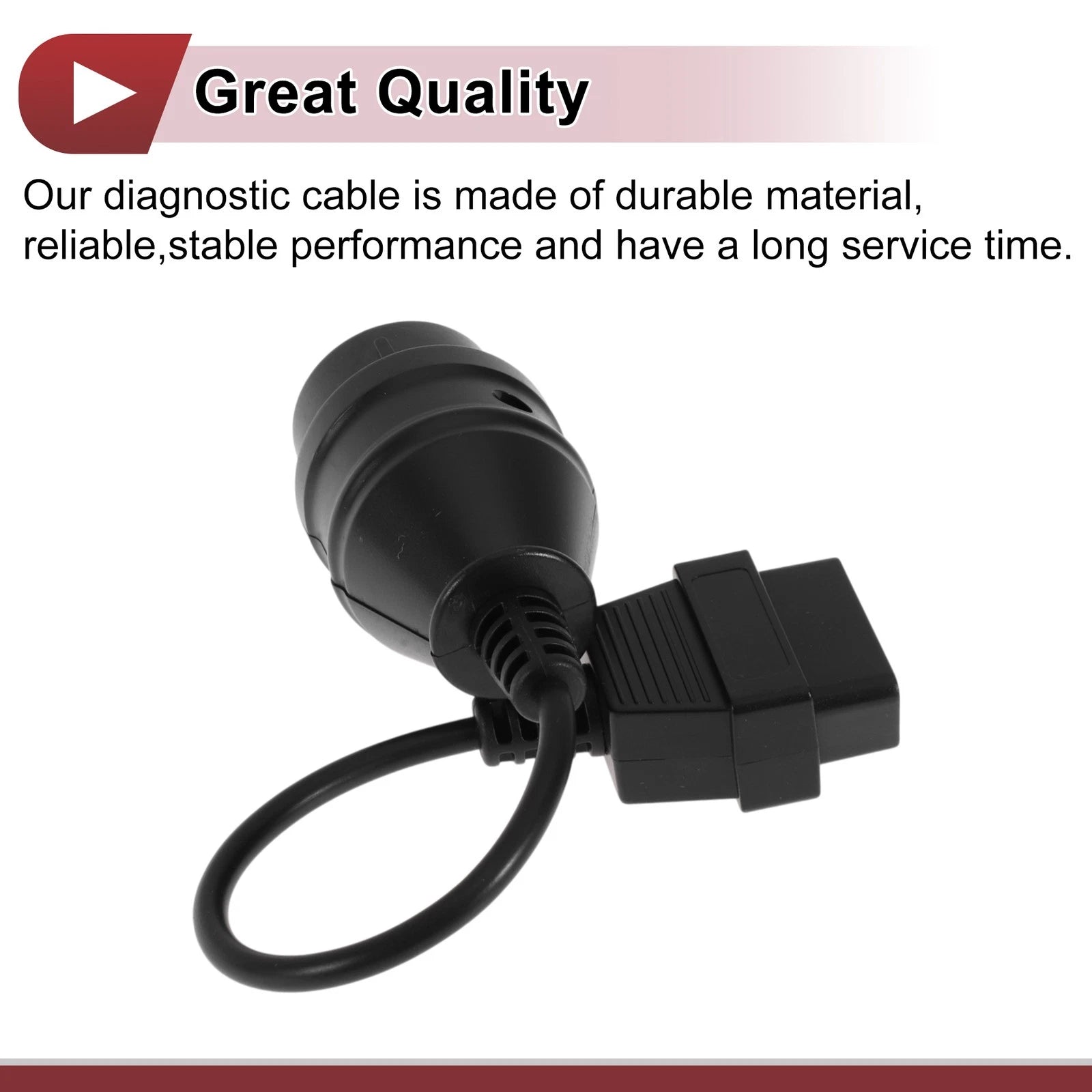 OBD1 to OBD2 12V Car Diagnostic Connector Adapter Cable (38 Pin to 16 Pin)