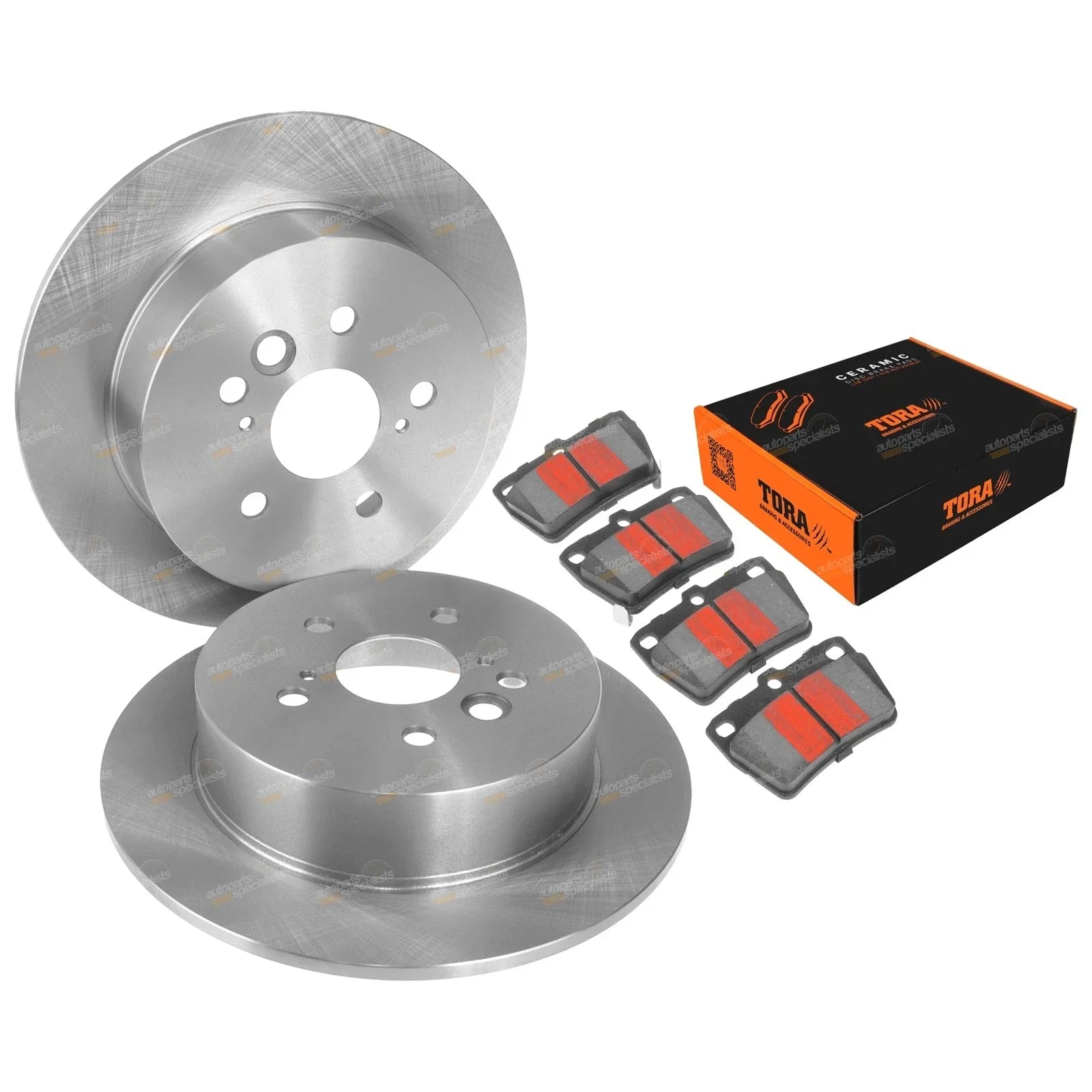 Rear Disc Brake Rotors + Pads for Toyota RAV4 (2000–2005)