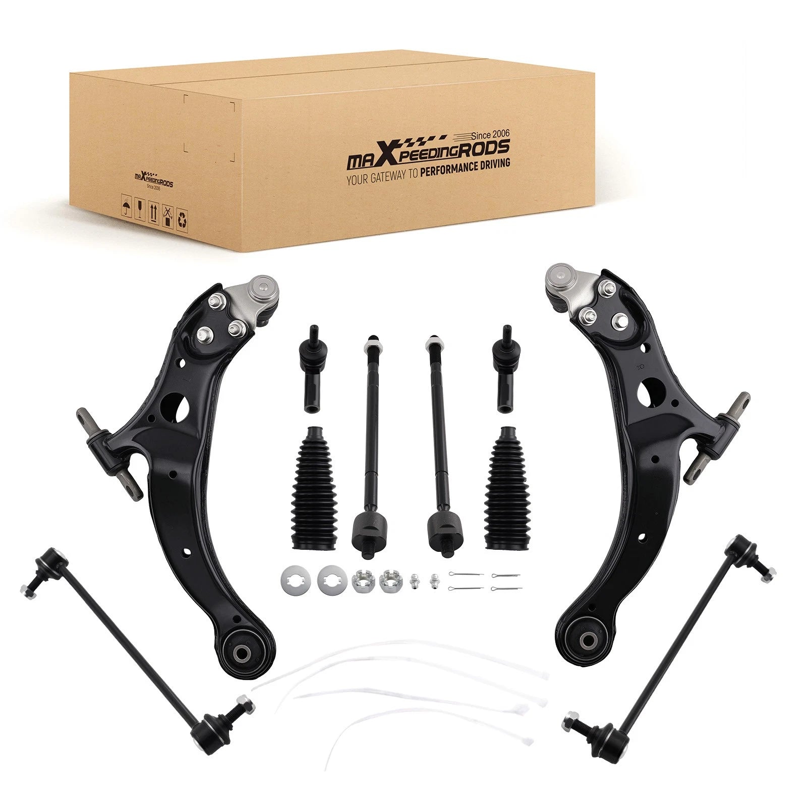 10x Front Lower Control Arm Tie Rod Ball Joint Kit for Toyota Sienna (1998–2003)