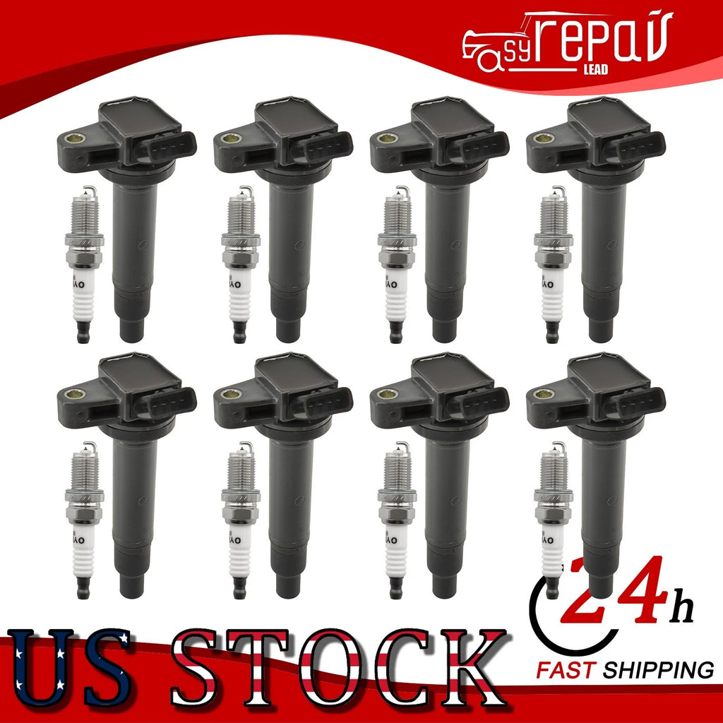 8X Ignition Coils & Iridium Spark Plugs for Toyota 4Runner, Lexus GS430 (2003–2009)