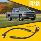 2X 6-Pin Headlight Connector Pigtail Plug for Chevy Silverado (2016–2018)