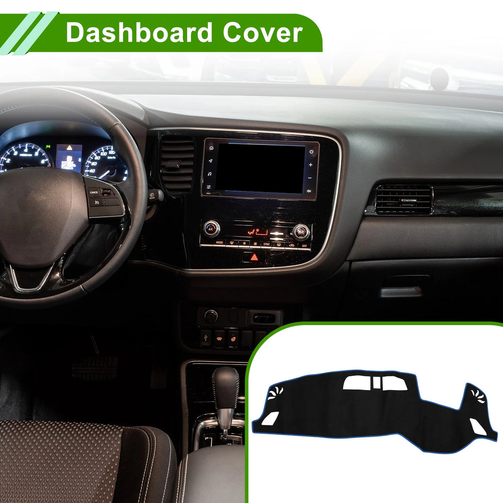 Dashboard Cover Mat for Mitsubishi Outlander 3 PHEV (2013–2021) Black Blue