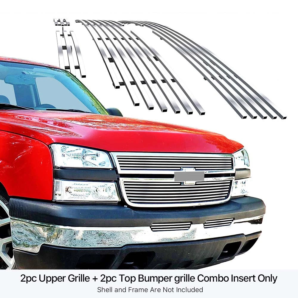 304 Stainless Billet Grille Combo for Chevy Silverado 1500/2500HD (2006)