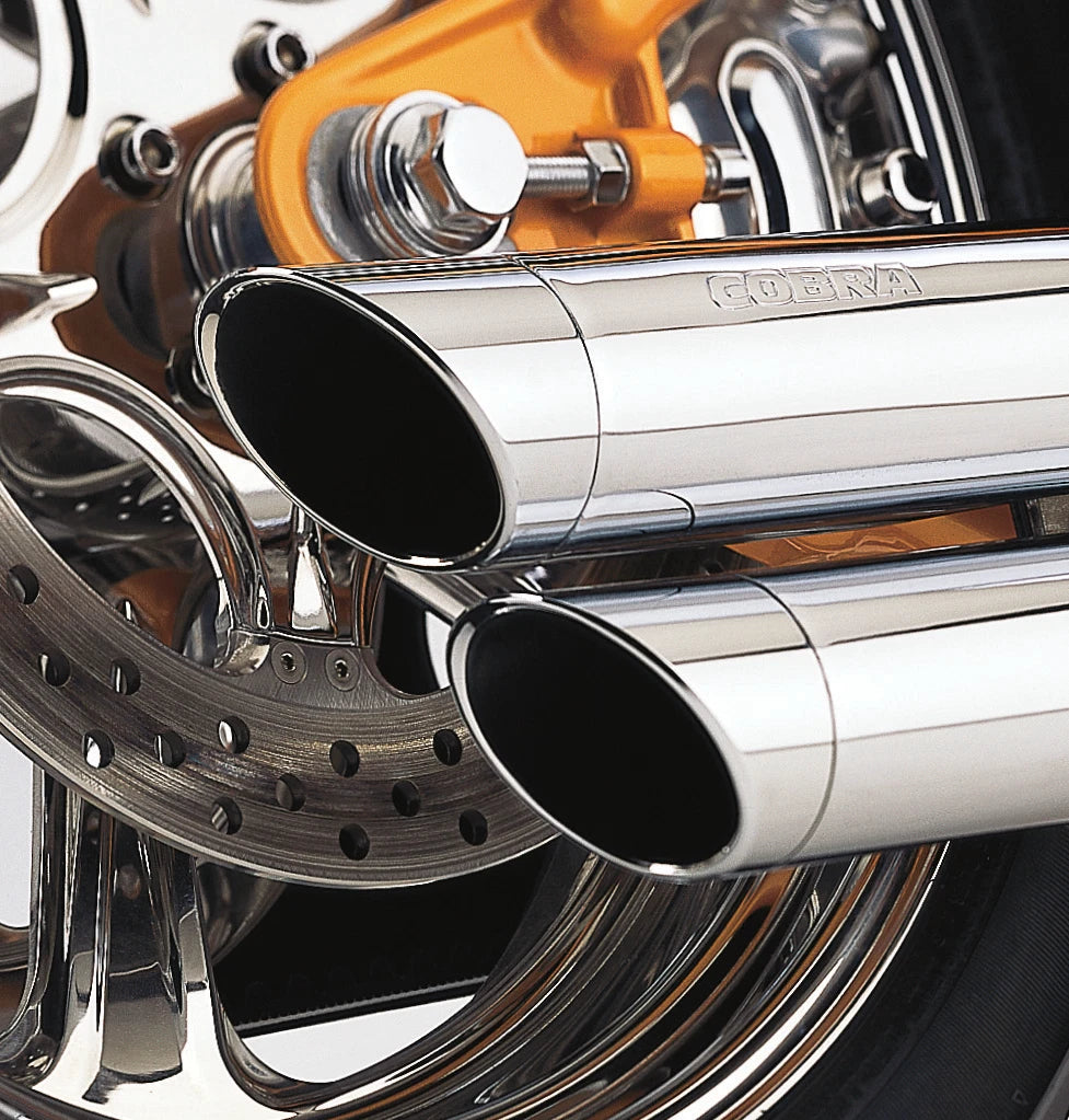 Cobra Speedster Slashdown Chrome Exhaust for Harley Dyna (1991–2005)
