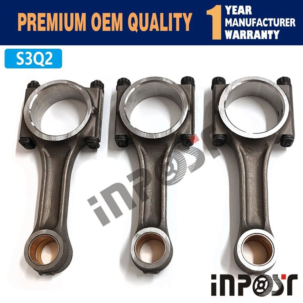 3pcs Connecting Rod S3Q2 S3Q2T for Mitsubishi Caterpillar 303.5C 303C