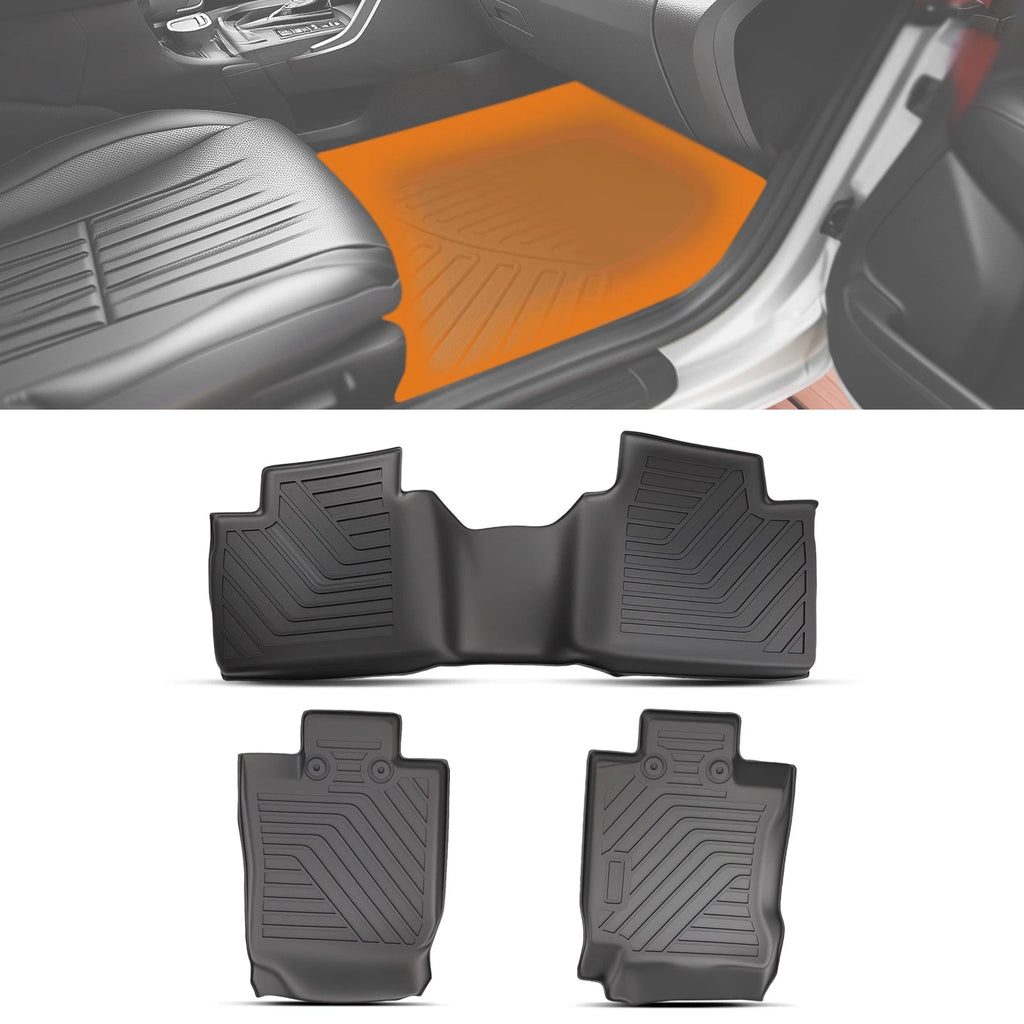 Set of 4 TPE Black Custom Fit Floor Mats for Nissan Rogue (2014–2020)