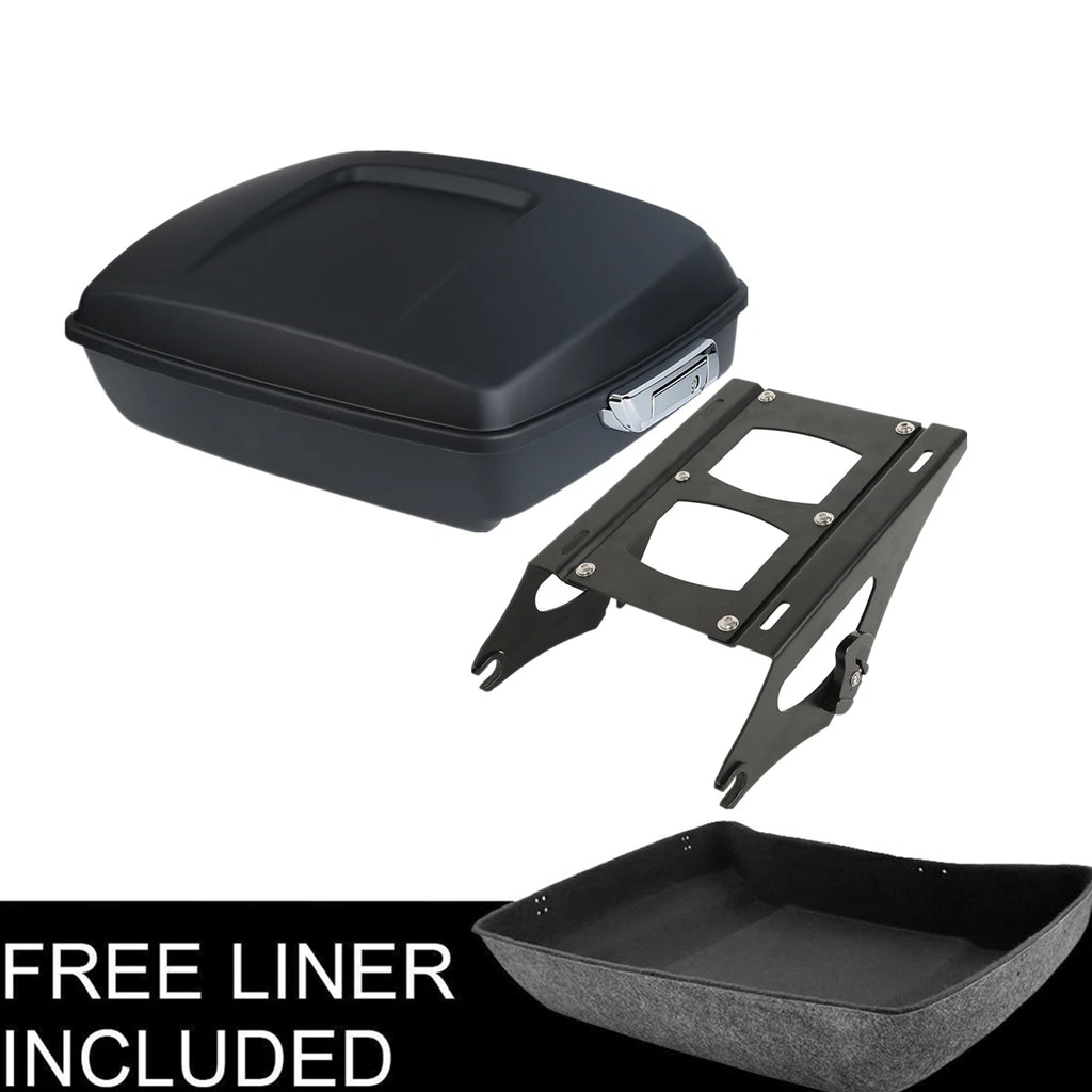 Matt Black Chopped Trunk Mount Rack for Harley Touring Electra Glide (2014–2025)
