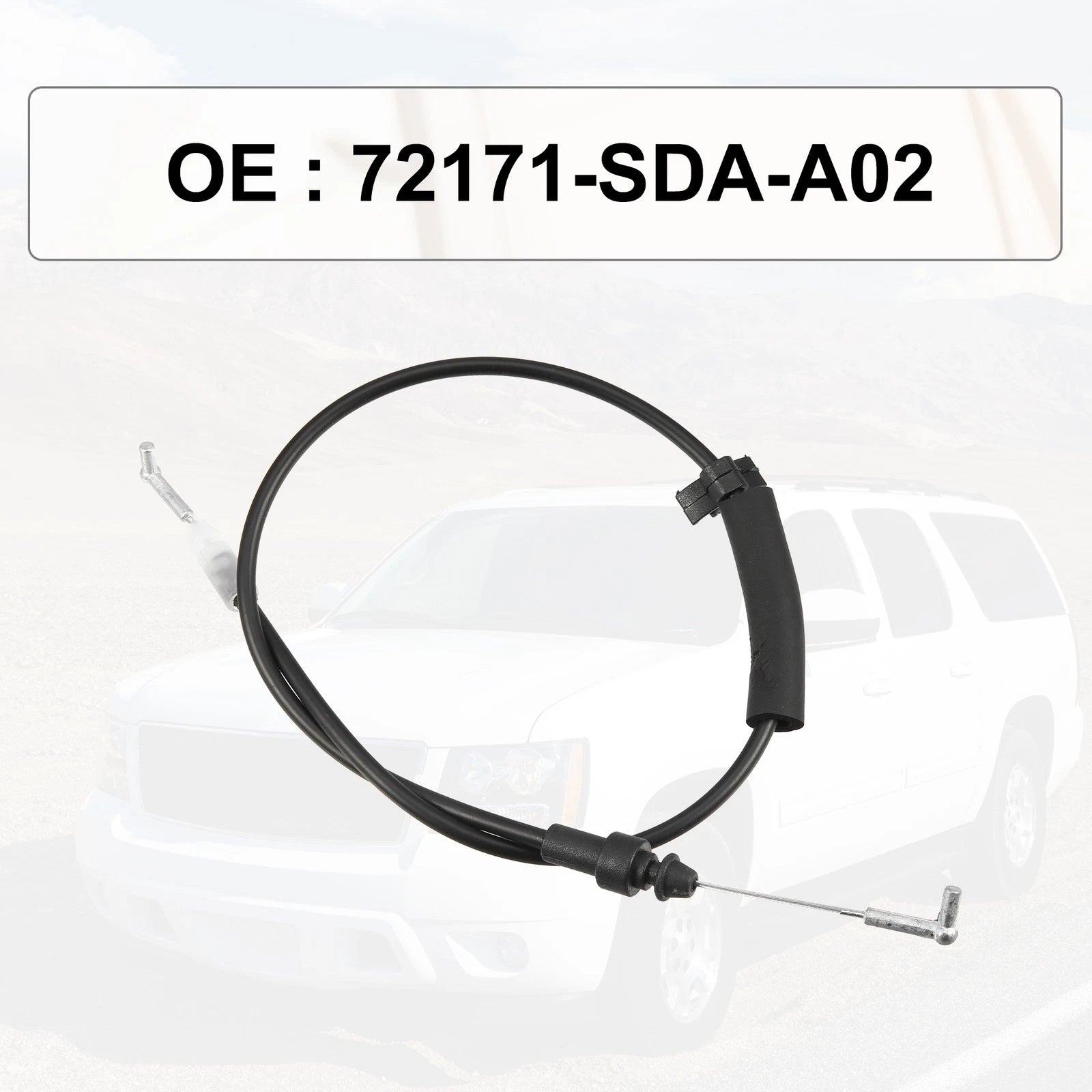 Front Left Door Handle Release Cable for Honda Accord (2003–2007) Black