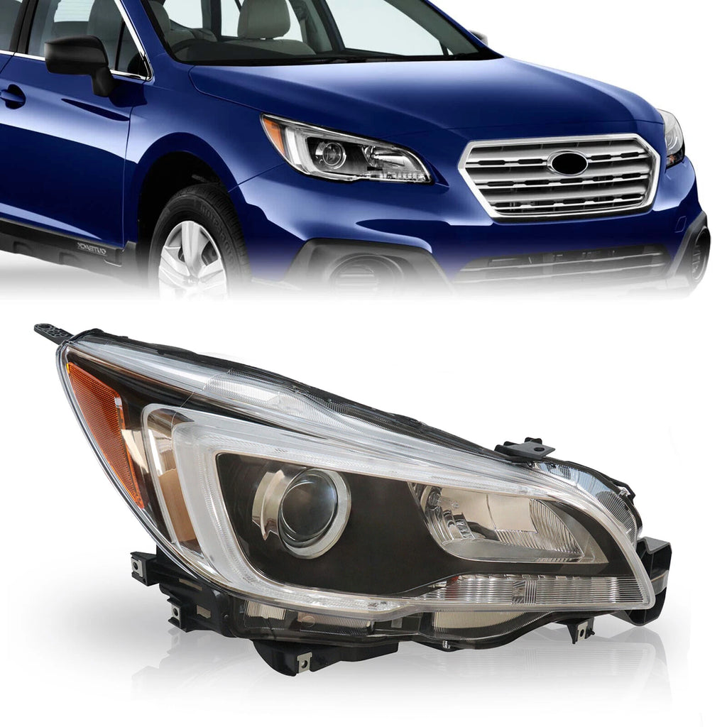 Halogen Headlight for Subaru Legacy Outback (2015–2017) Right Side Black Interior