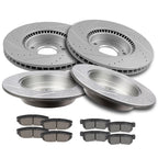 Drilled Rotors and Ceramic Brake Pads Kit for Hyundai Sonata (2005–2008)