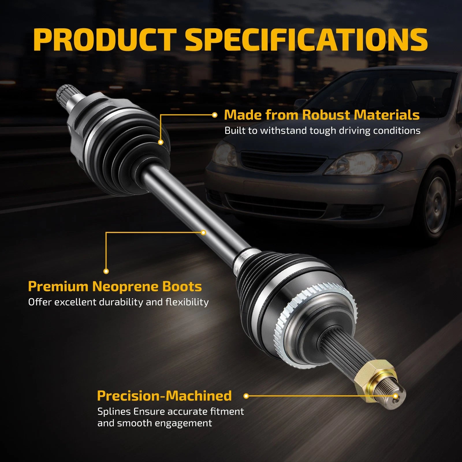 Front Left CV Axle for Toyota Matrix (2009–2014) Corolla (2009–2019)