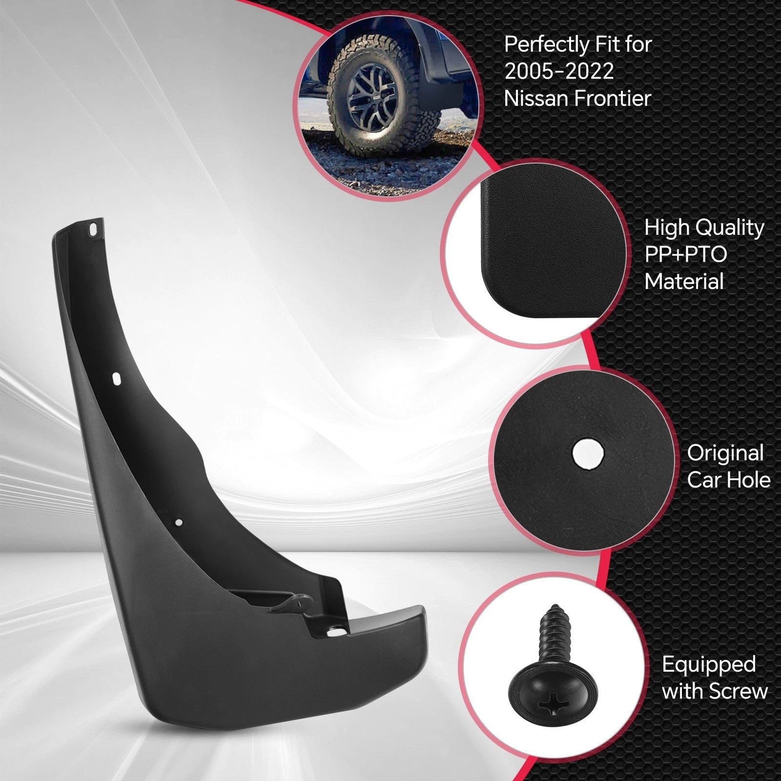 Splash Guards Mud Flaps for Nissan D21 (1987-1994)