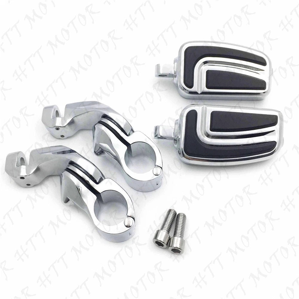 Chrome 2.5" Short Foot Peg Kit for Honda Shadow VT600 (1988–1990)