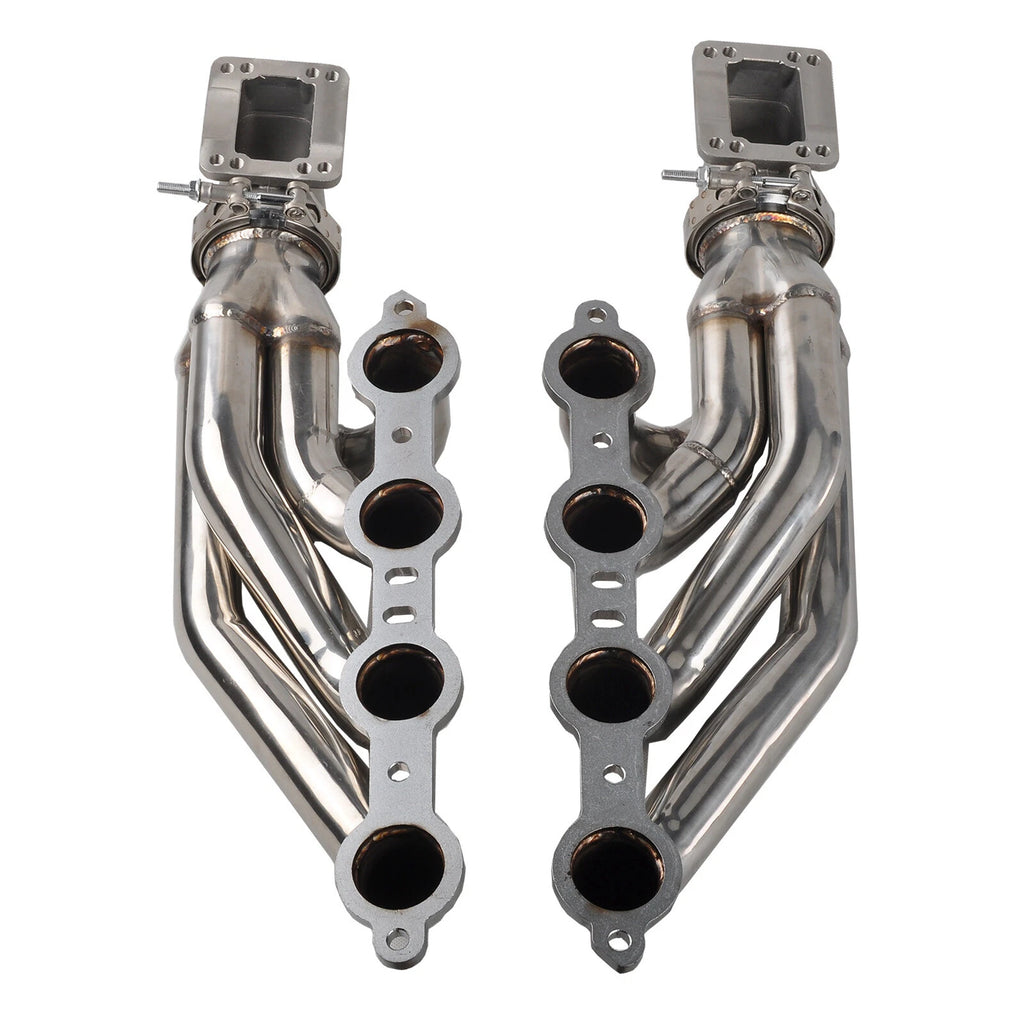Turbo Exhaust Manifold + Elbow Adaptor T3 T4 V Band 3.0" for LS1 LS3 LS6 LSX V8 (2000–2023)