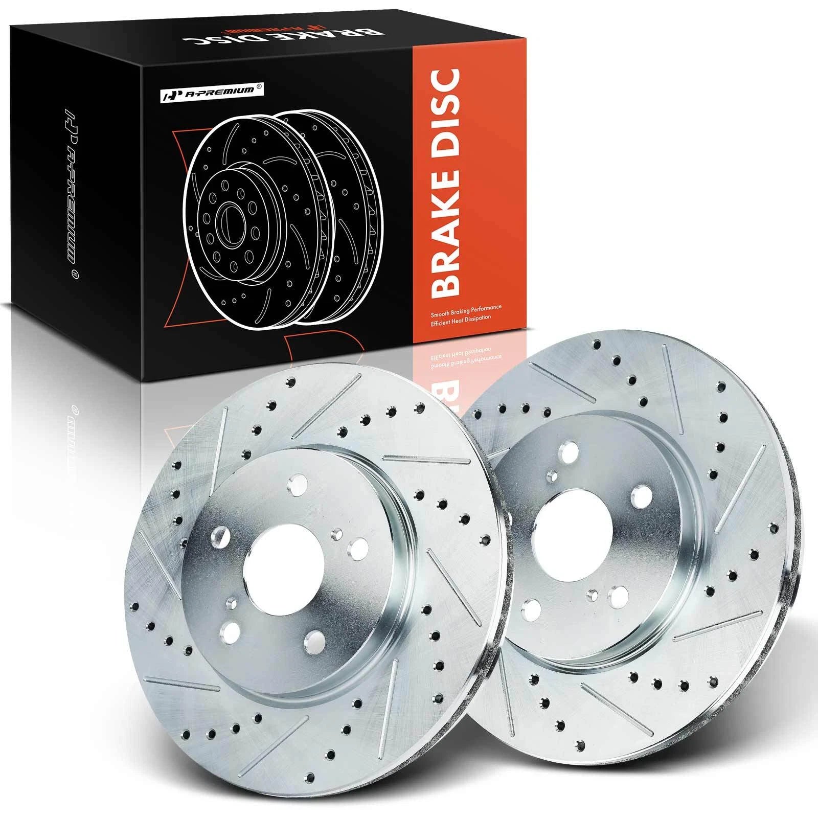Front Drilled Brake Rotors for Toyota Camry (2002–2006) & Solara, IS250