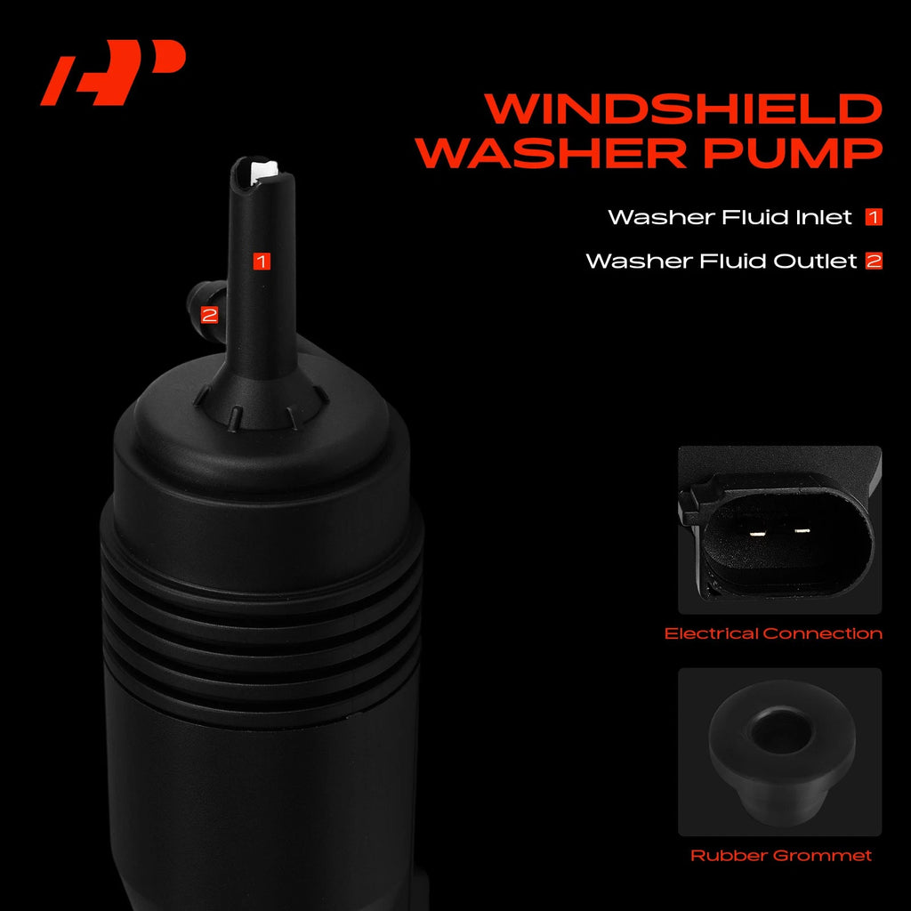Windshield Washer Pump with Rubber Grommet for Buick Envision (2016-2023)