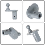 Gooseneck Ball Extender for Trailer Hitch (4" Offset)