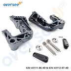 Set of 2 Bracket Clamp for Yamaha 2T 9.9HP 15HP Outboard Motor (63V-43111, 63V-43112)