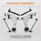 Set of 6 Front Lower Control Arms Tie Rod Sway Bar Links for Nissan Maxima (2009–2014)