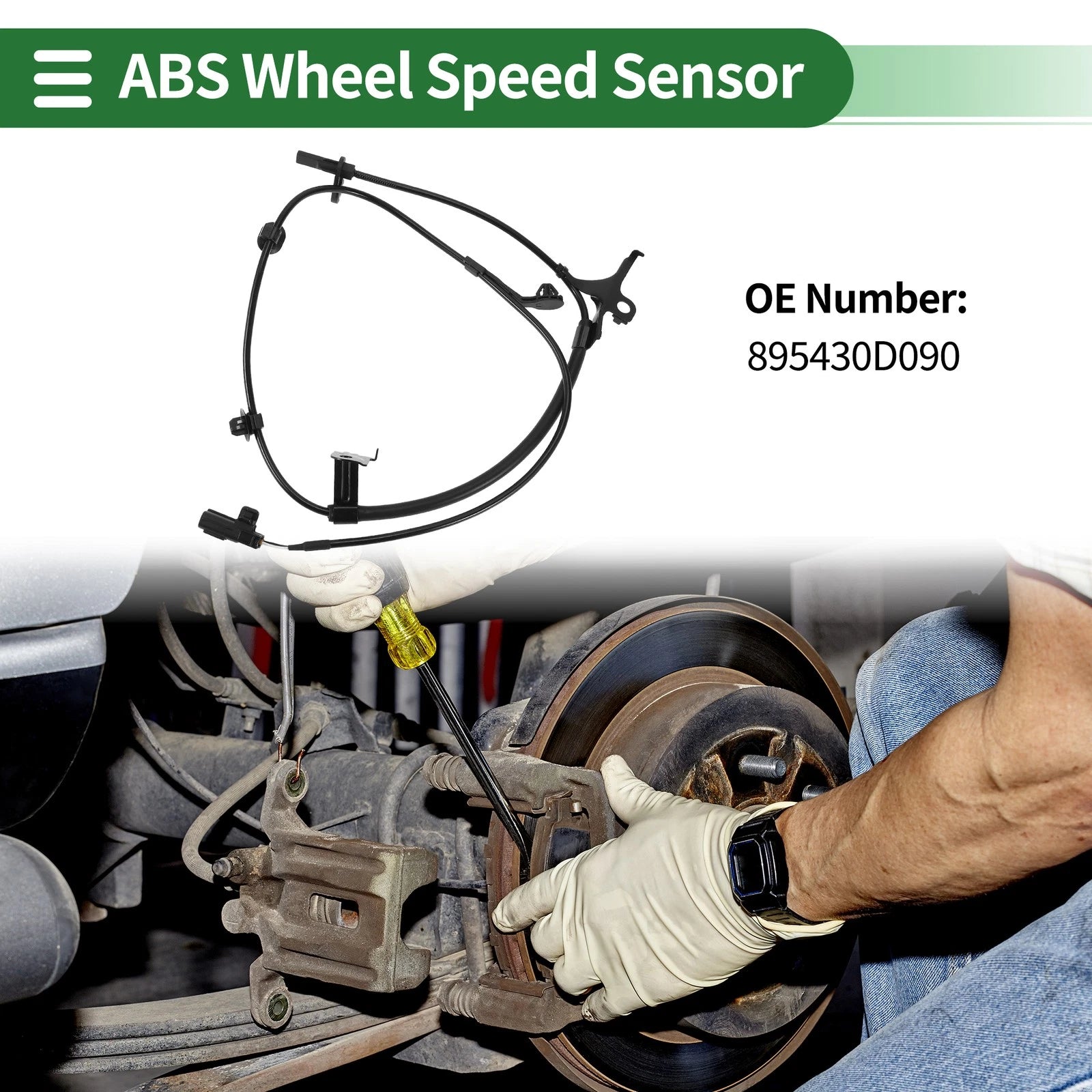 ABS Wheel Speed Sensor No. 895430D090 for Toyota Yaris (FWD)