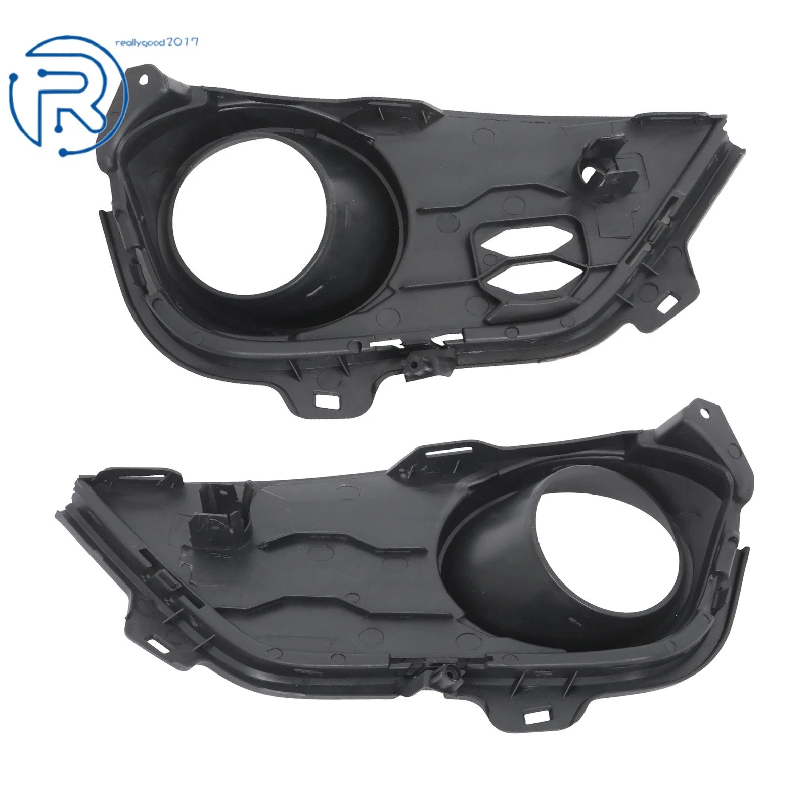 Fog Light Covers for Honda Pilot (2019-2022) Black Trim with Holes