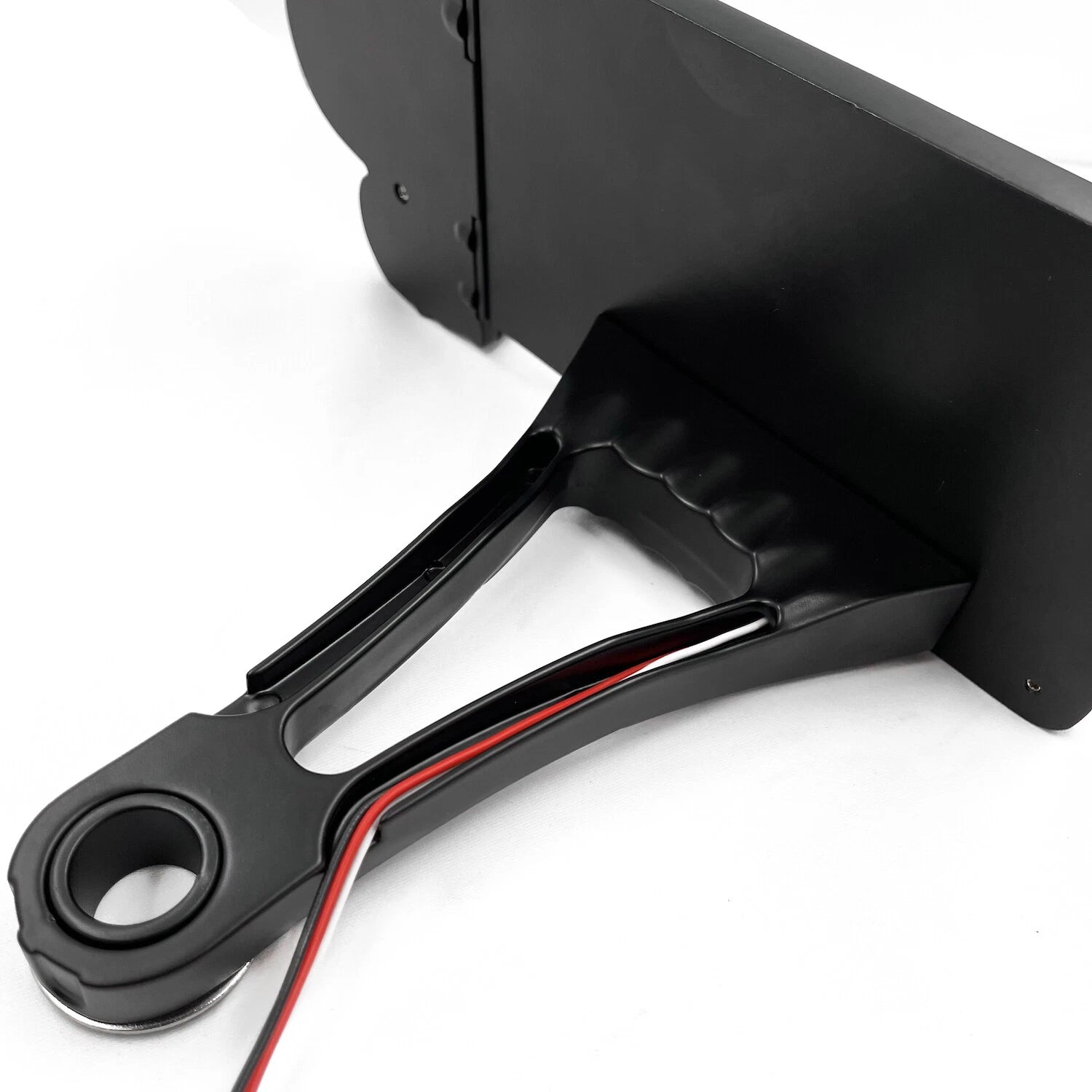 Black Side Mount License Plate Bracket w/ Skull LED Tail Light for