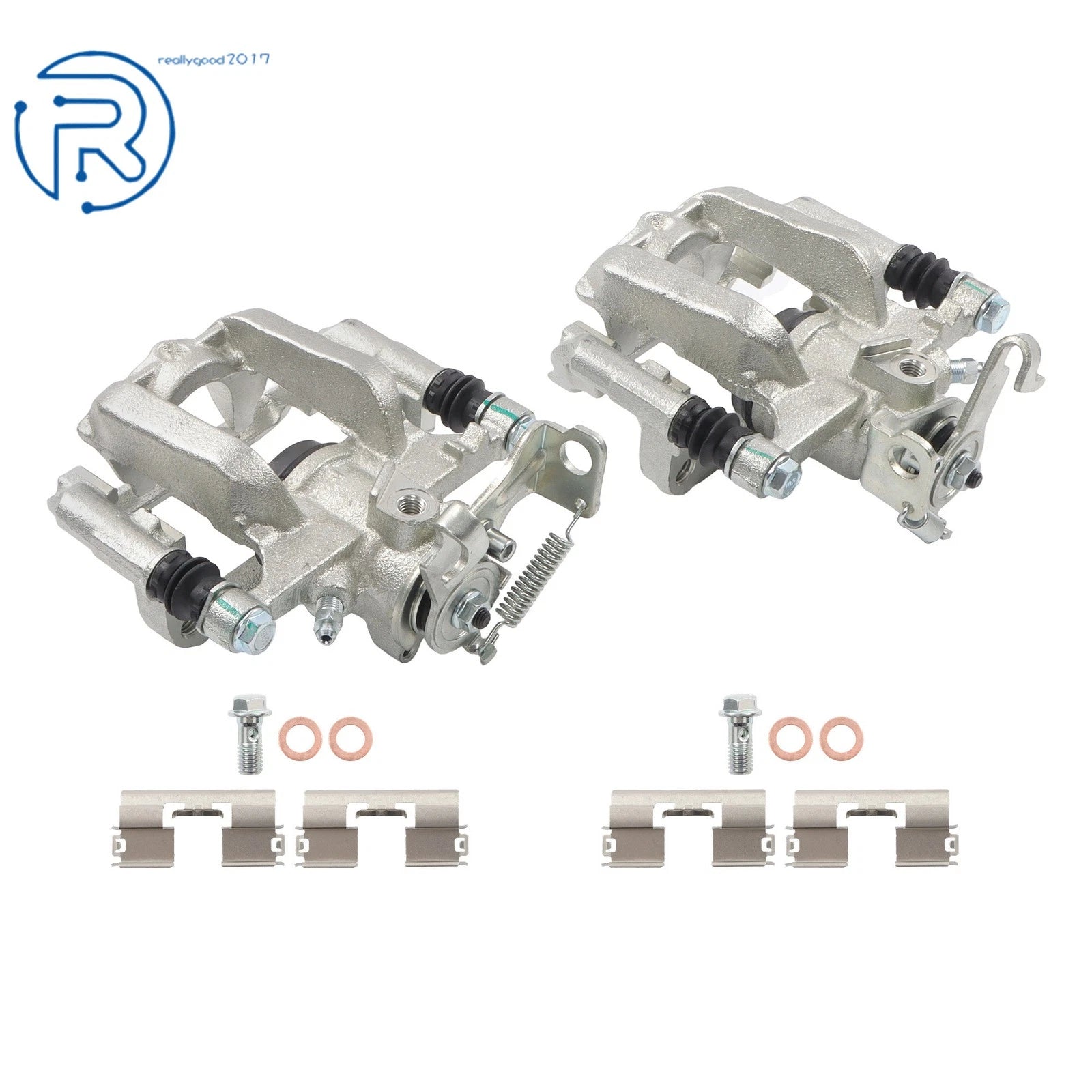 Pair Rear Brake Calipers w/ Bracket 18B5471 for Buick Encore, Chevy Sonic (2013–2017)