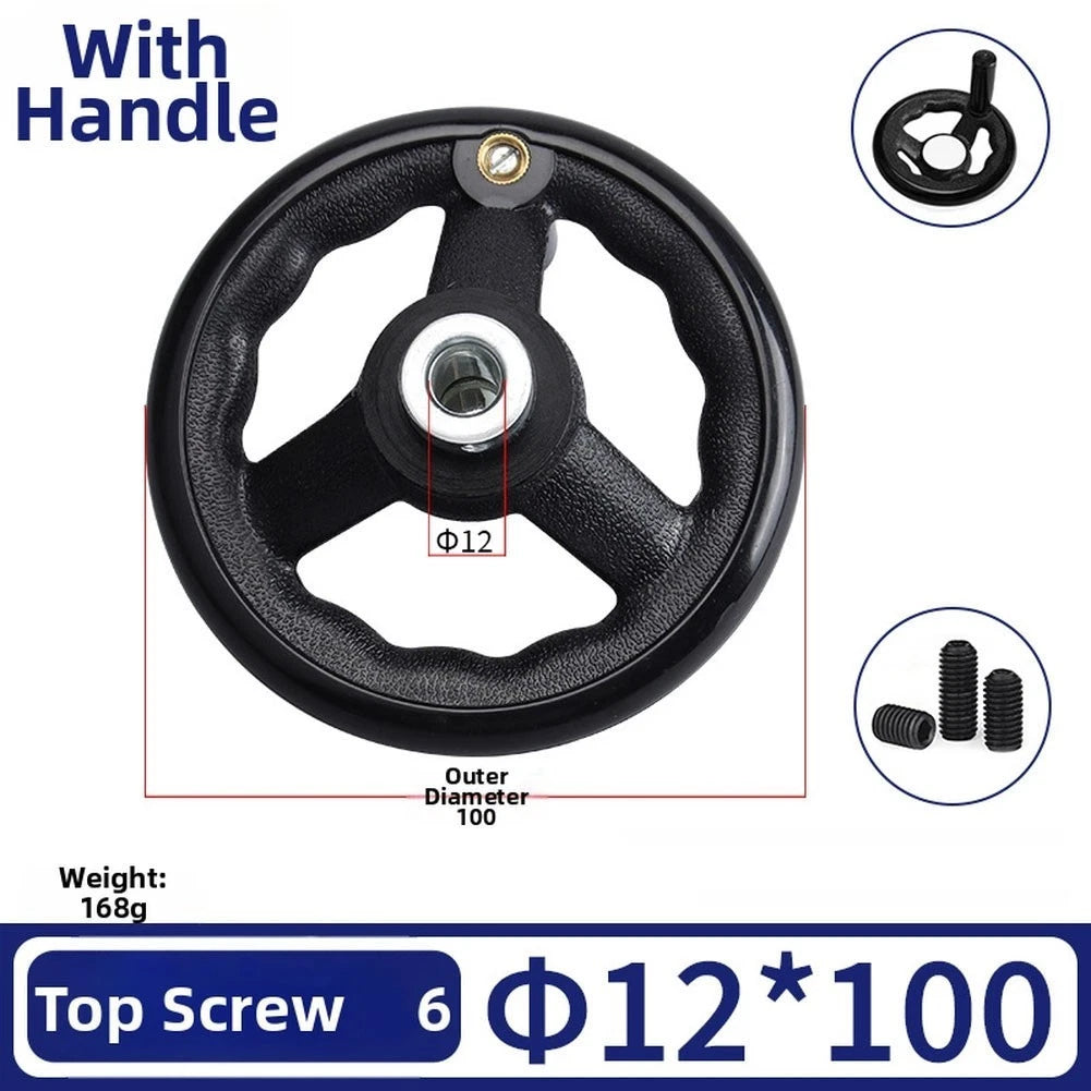 Plastic Steel Handwheel for Machinery with 6mm Metric Thread (1PC)
