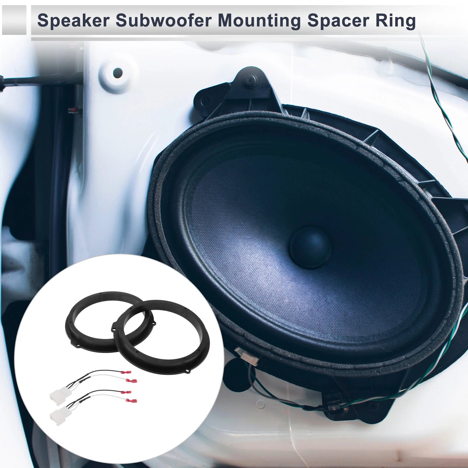 Set of 2 Speaker Spacer Rings for Ford Focus (6.5")