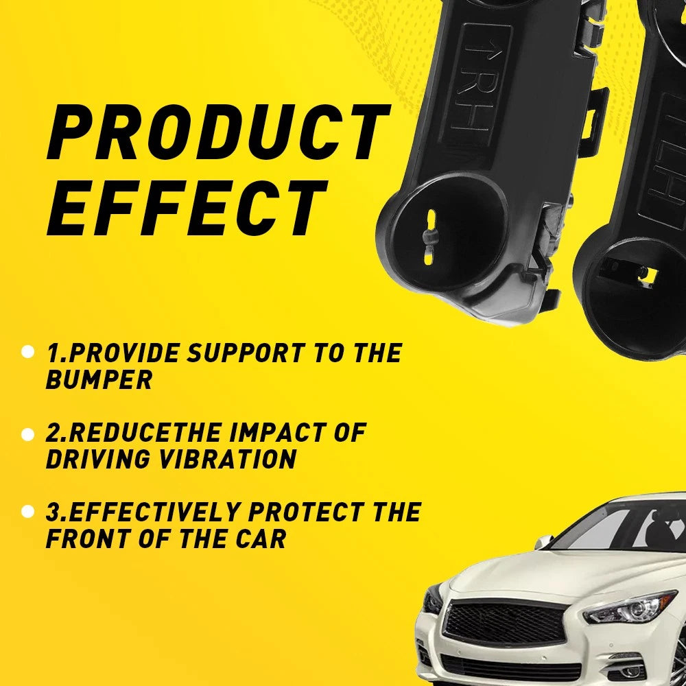 Bumper Cover Bracket Pair for Infiniti Q50 (2014–2022)